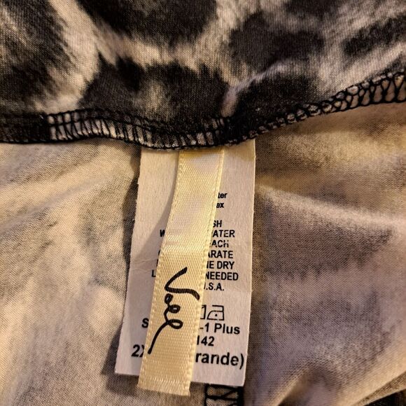 Voll Comfort Causal Animal Print Black/Grey Plus Size Leggings Size 2XL NWOT - Picture 6 of 10